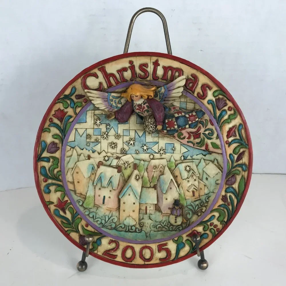 Jim Shore Christmas Collector Plate, 2005, 